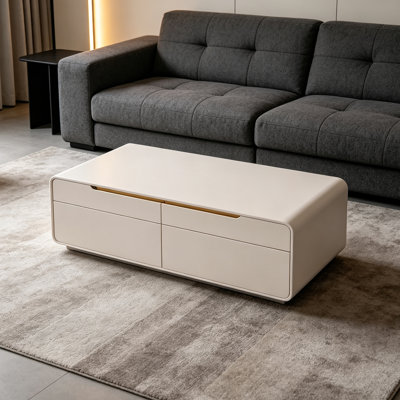 Simple Wood Coffee Table Hidden Drawer Design