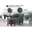 Fauteuil demi-tonneau en polyester avec repose-pieds Eliza-1499517455