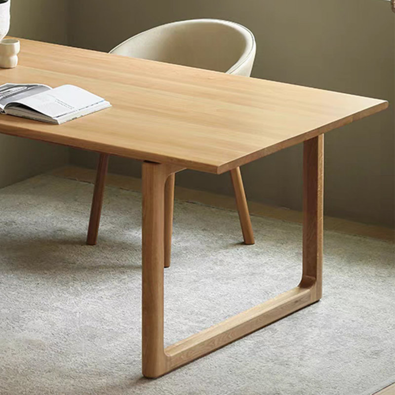 Oak Solid Wood Dining Table, 31.49" W x 62.99" L