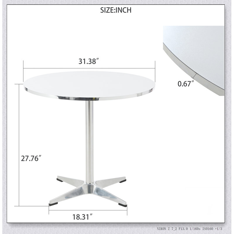 Table à manger circulaire moderne et petite table à thé, avec un style minimaliste, convenant à une utilisation dans les salles à manger familiales, les cuisines et les salons