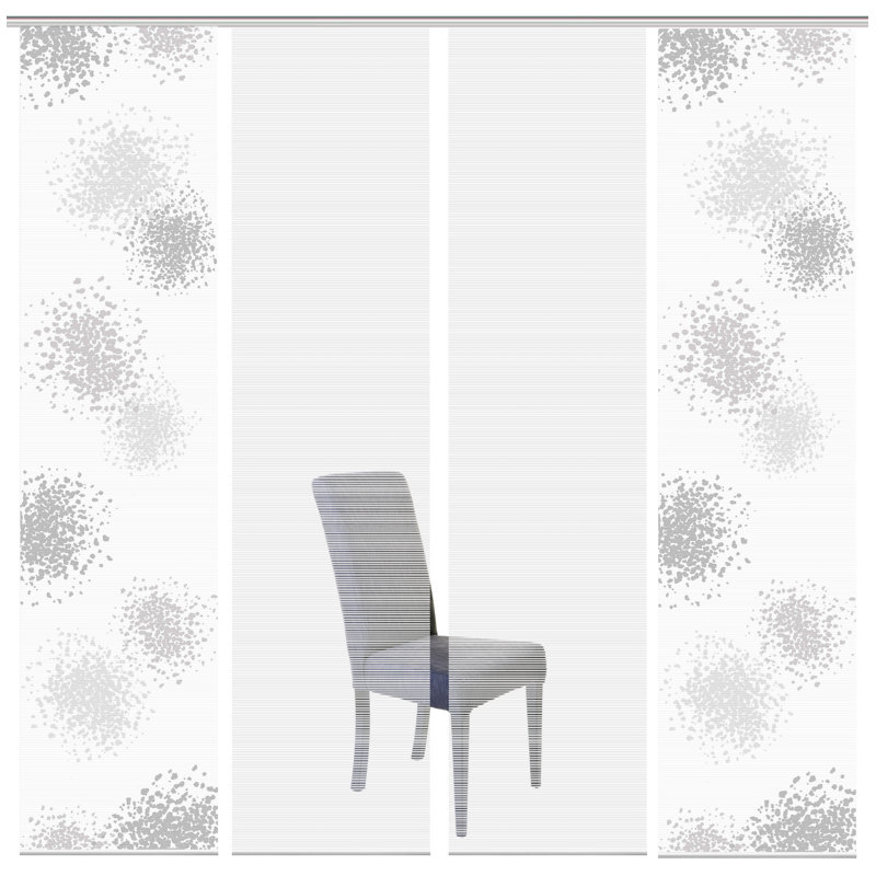 Pecoraro Semi Sheer Curtain Panel Pair, Grey