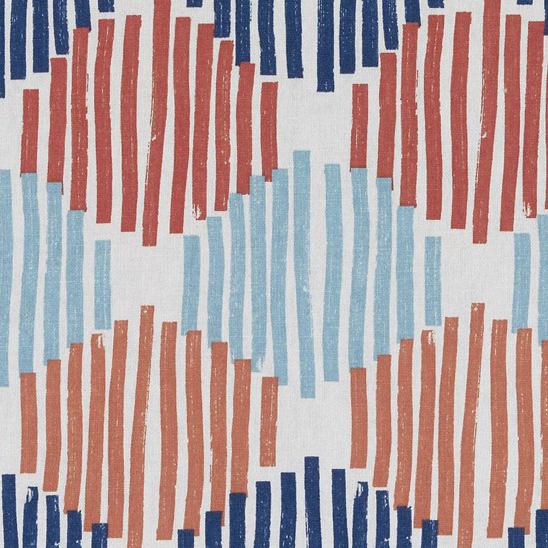 Alhambra Fabric, Blue/Orange