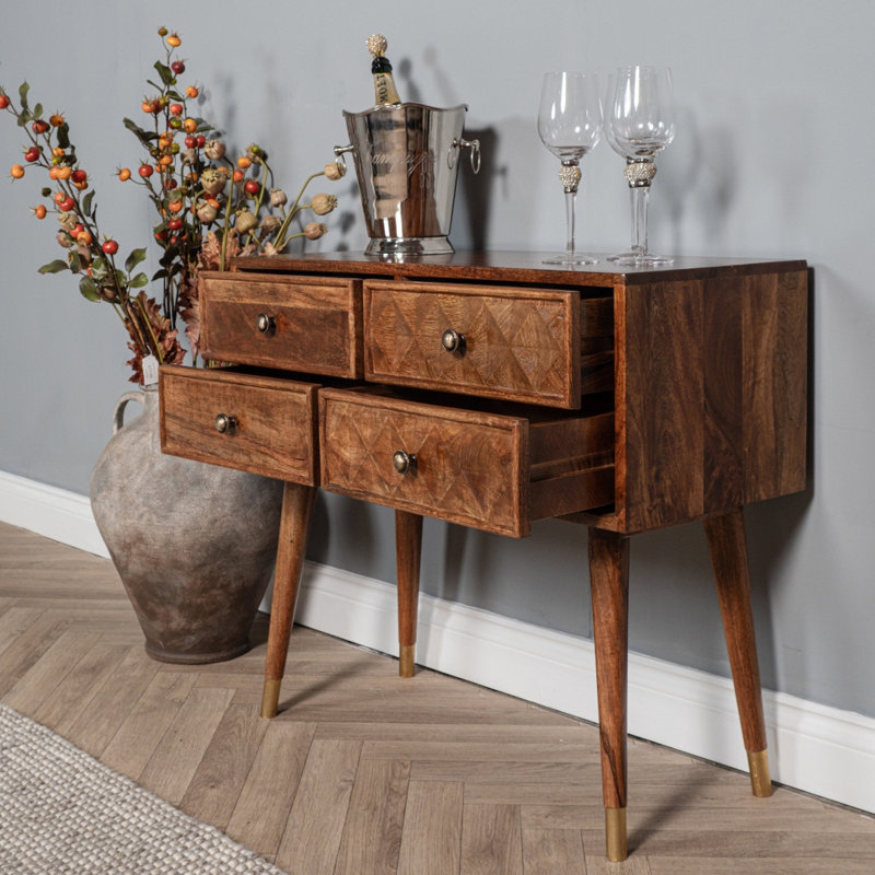 Norlanwell 80cm Solid Wood Console Table