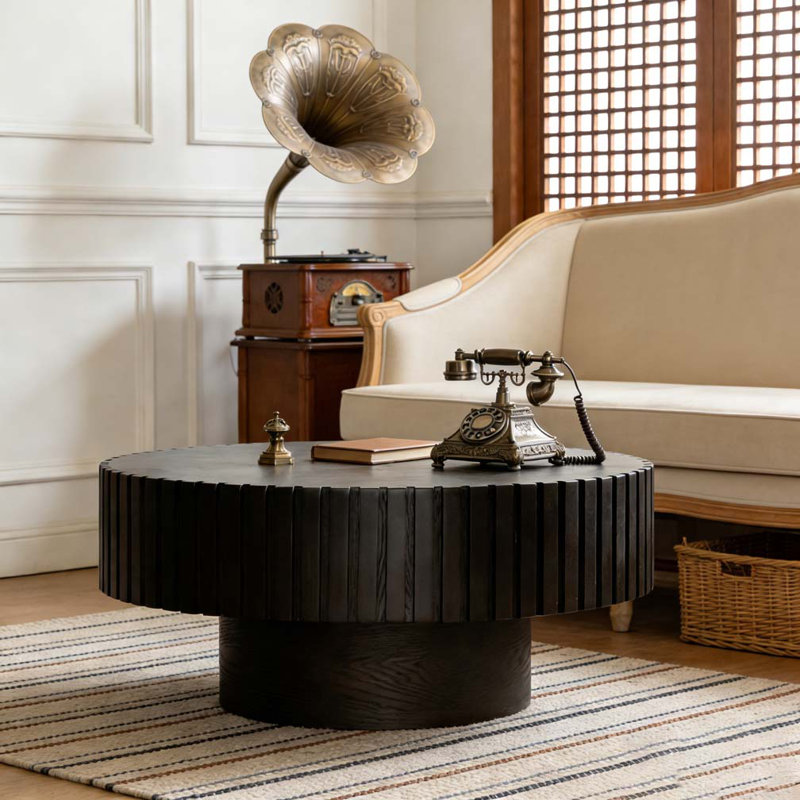 Table basse ronde, Noir, noir, noir, noir