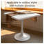 Table de salle à manger carrée blanche avec pied central, 70 cm (27,6 po), style bistro moderne du milieu du siècle, idéale pour la cuisine, le salon ou un café.