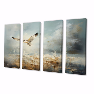 «Gold Bird», ensemble d'art mural 4 pièces
