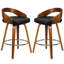 Swivel Upholstered Counter Stool with Metal Frame