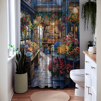 Zafirah Floral Shower Curtain