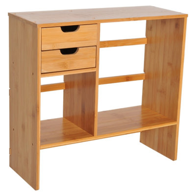46cm H x 48cm W Bamboo Book Cabinet Bookcase