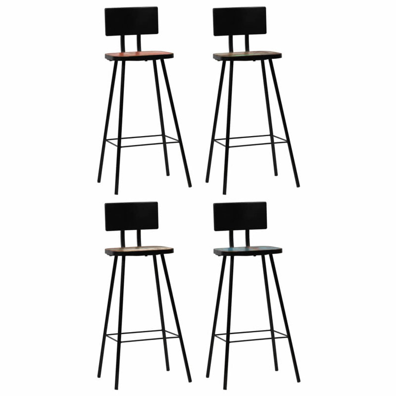 Maurice 74cm Bar Stool, Black/Skyblue