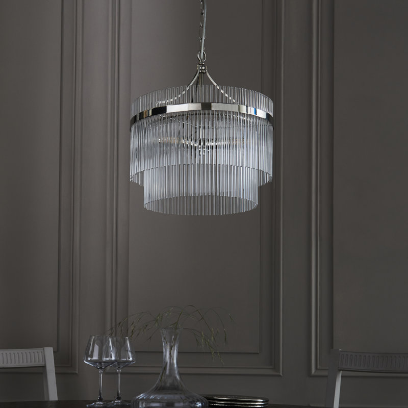 Geira 3 - Light Unique/Statement Chandelier, Bright Nickel