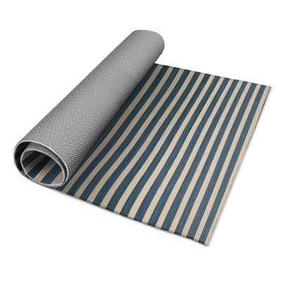 HorizontalStripes Gray Indoor and Outdoor Area Rug