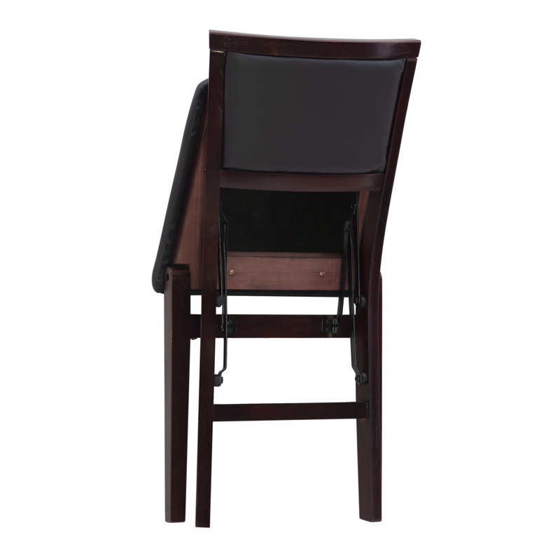 Busse Padded Foldable Dining Chairs, Espresso