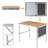 Rectangular Wood Metal Folding Outdoor Camping Table , 35.5'' in. W 23.5'' in. D