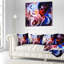 Femme regardant - Coussin imprimé abstrait-30061457-30061460