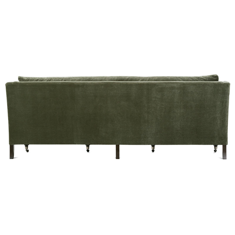 Madeline Sofa, Chocolate, Sage, 34"H x 90"W x 40"D