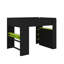 Full Size Wood Bunk Bed With Height-Adjustable Desk,Wardrobe,Ample Storage Space And RGB Light-175859115