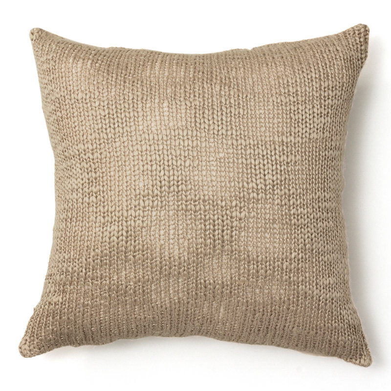 Dennis Square Pillow Cover & Insert, Oyster