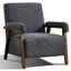 Fauteuil d'appoint rembourré en tissu de 28,35 po de largeur avec pieds en bois massif (ensemble de 2)-2104788421