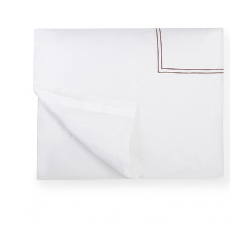 Grande Hotel Duvet Cover, White/Gray, Full/Queen Duvet Cover