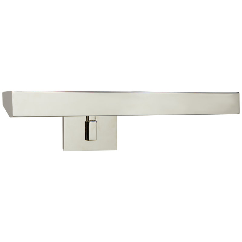 J. Randall Powers McClain Hardwired Picture Light, Polished Nickel, 4.5" H x 12" W x 8.25" D