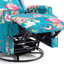 Fauteuil inclinable et oscillant rembourré à oreilles avec poignées manuelles et garniture Naihead-1422590529