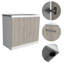 Évier et armoire utilitaire rectangulaire 2 portes Brookeline blanc et gris clair-1177114124