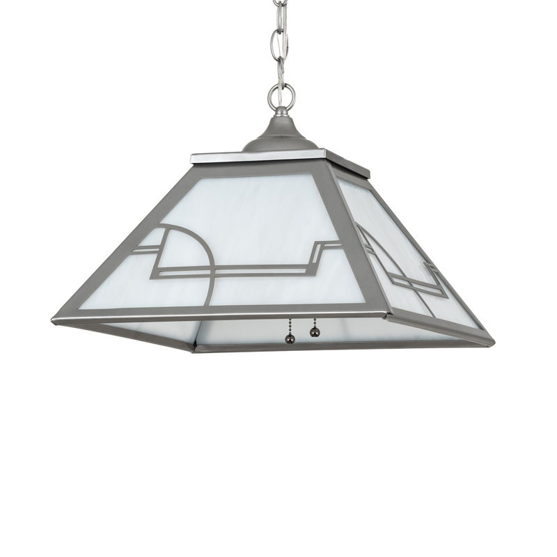 Luminaire suspendu conique unique à 2 lumières
