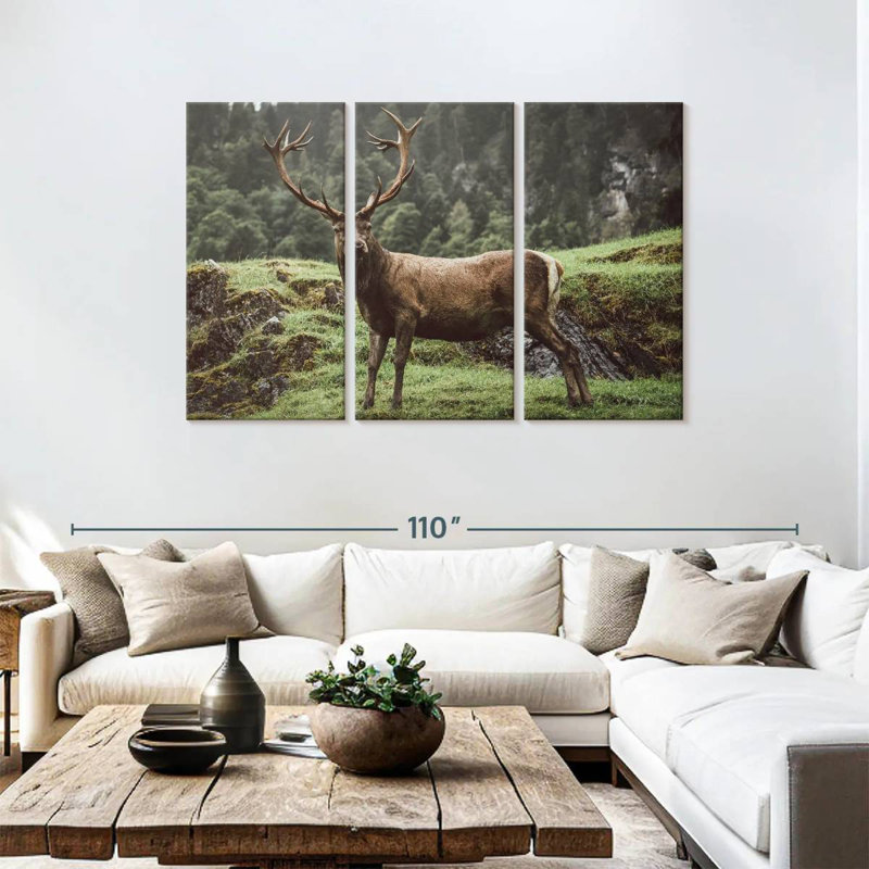 Brampt Majestic Mountain Deer, 48" H x 74" W