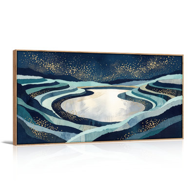 Ensemble de 1 tableau abstrait sur toile « Vagues »