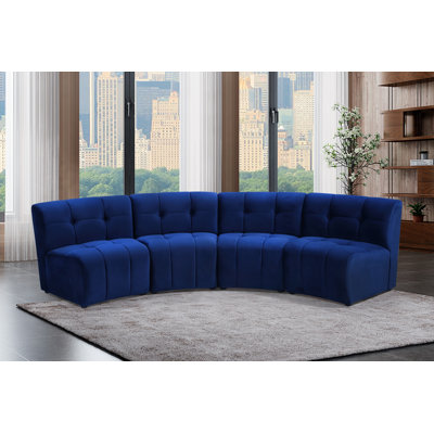 Jedson Velvet Sectional Symmetrical