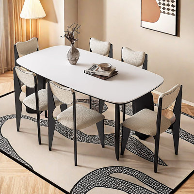 Modern French Style Oak Wood Rectangle Table