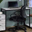 Bureau d'écriture rectangulaire avec base en métal-960397200-960397293