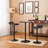 Black Round Top Adjustable Height Bar Table and 2 Swivel Black Bonded Leather Adjustable Bar Stool Bar Sets