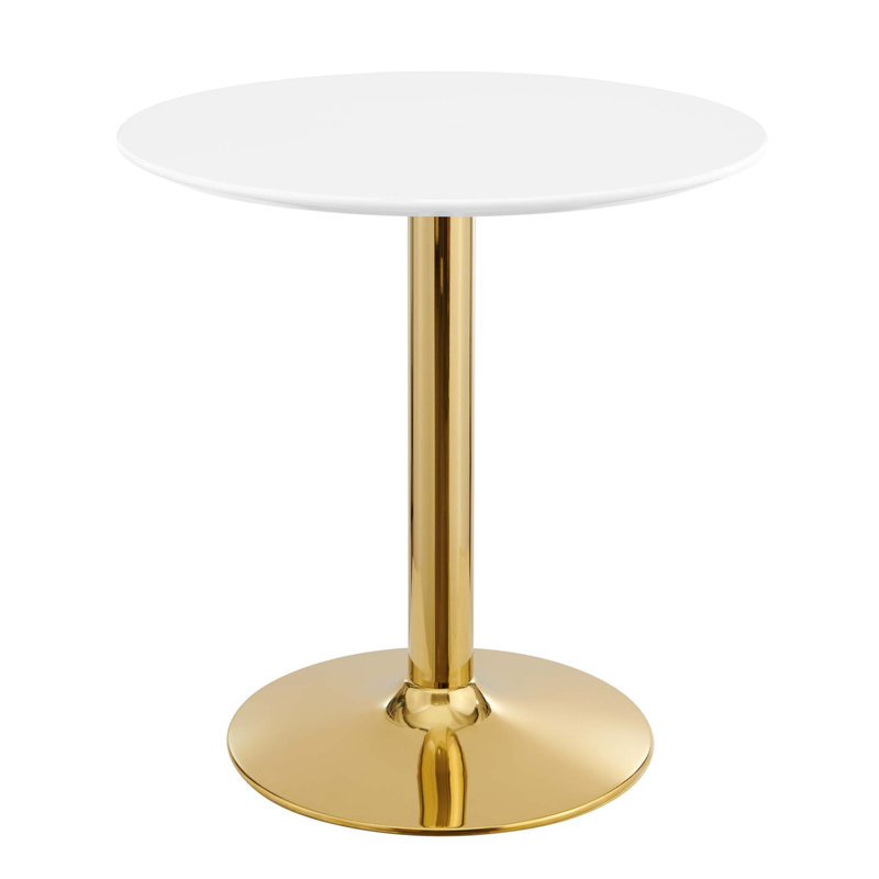 Modway Verne Dining Table, White, 28" W x 28" L