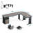 L-Shaped Executive Desk with 3-Drawer File Cabinet, Large Computer Desk for Home Office-265761465