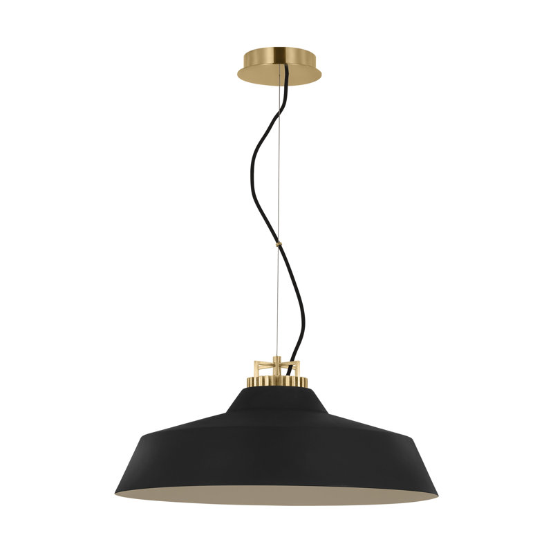 Forge 1 - Light LED Pendant, Nightshade Black, 10.7" H x 24" W x 24" D