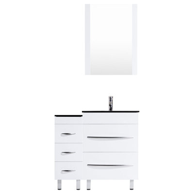 Ensemble de meuble-lavabo simple 48 po avec miroir Marguez