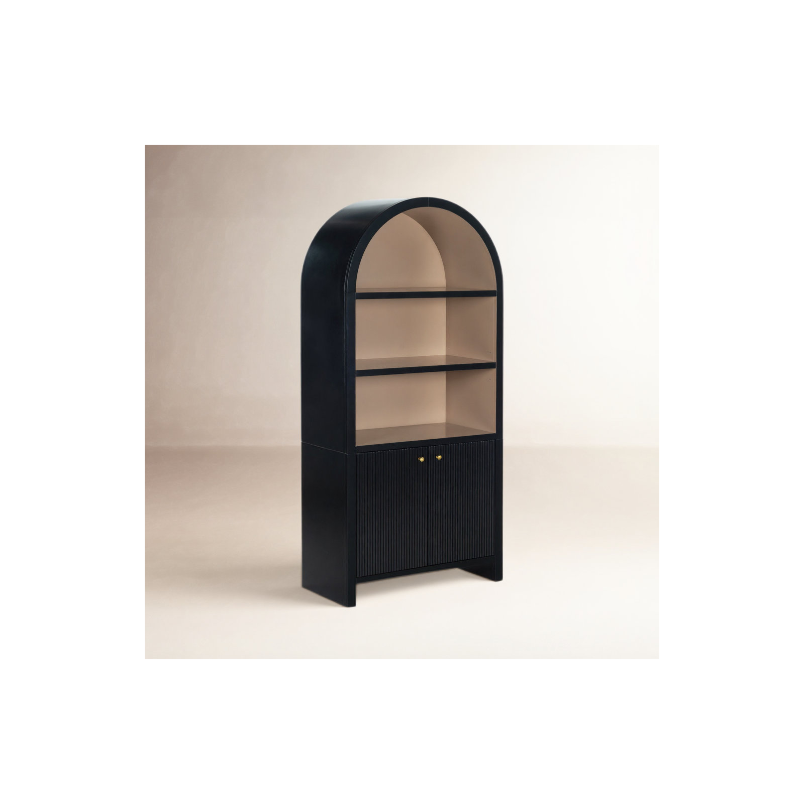 Liabella 5 Shelf Wood Bookcase, Black