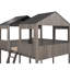 Lit superposé en bois gris antique avec garde-corps et - Safe Climbing Sleeping-1467797002