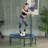 45" Rebounder Trampoline for Adults, Mini Trampoline Indoor with Colorful LED Lights and Adjustable Handle, Quiet and Safe Bungee Rebounder-106341381