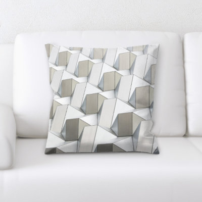 Geometric Microsuede Throw Pillow