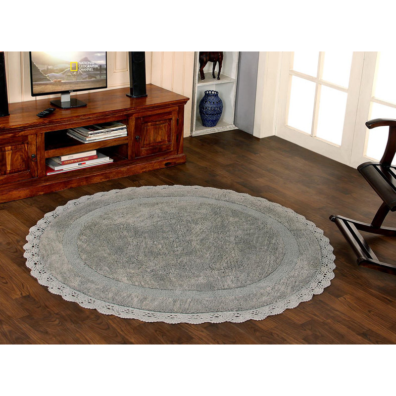 Tapis pour salle de bain Wingert, Argent, L 60 po x l 60 po