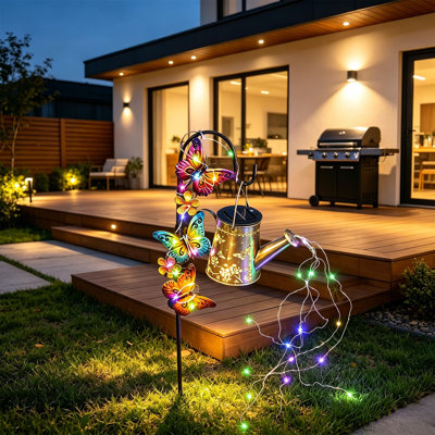 Solar Watering Can Lights Small Dimension Lanterns Weatherproofs Designs LED  Outdoor Garden Accessory For Patio Porch Backyard Yard Lawns Home