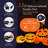 7.5 FT Halloween Inflatable Pumpkin Combo with Witch Black Cat