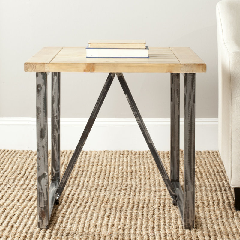 Solid Wood Top End Table