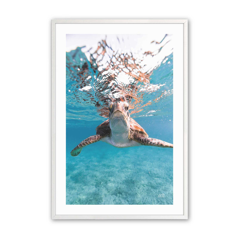 Danse de grès à imprimé clair, H 25 po x l 19 po, Framed Print with Mat, Blanc