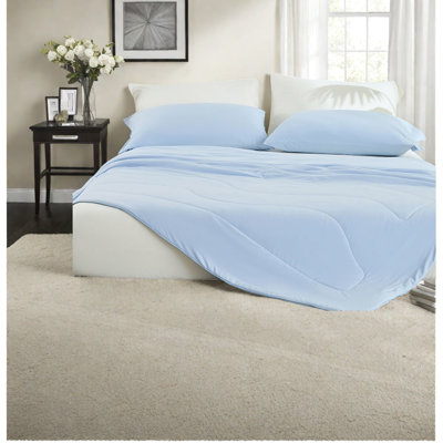 Ensemble de literie Cooling Nylon, bleu glacier, édredon toutes saisons 90 x 90