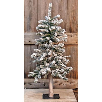 Heavy Flocked Green Pine Artificial Christmas Tree