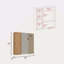 Pharmacie, quatre tablettes internes, une porte